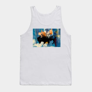 American Bison Stamp Art Painting Colorado Tank Top